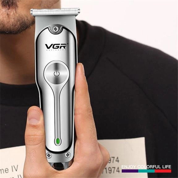 Машинка для стрижки волос аккумуляторная VGR V-071 триммер для бороды и усов, окантовочная машинка