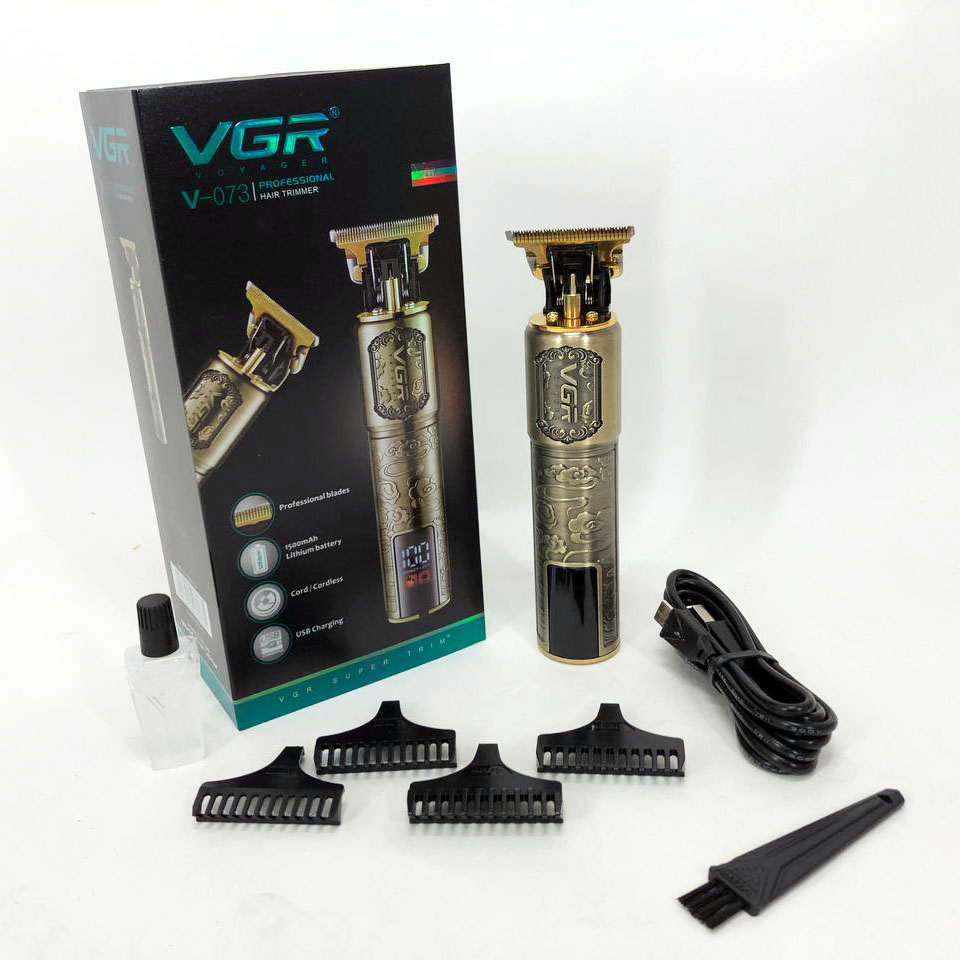 Машинка для стрижки волос VGR V-073 аккумуляторный беспроводной триммер для бороды и усов