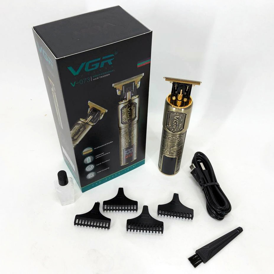 Машинка для стрижки волос VGR V-073 аккумуляторный беспроводной триммер для бороды и усов