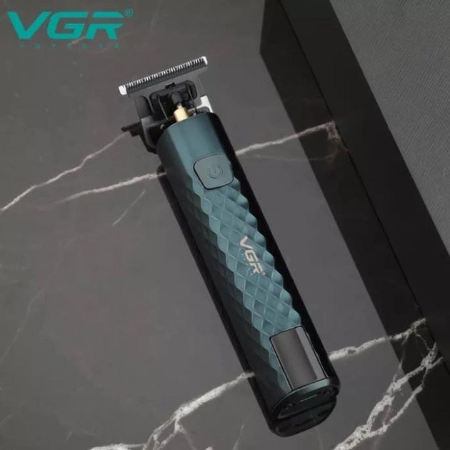 Триммер для стрижки волос, усов, бороды VGR V-077 с USB зарядкой, корпус металл, триммер беспроводной