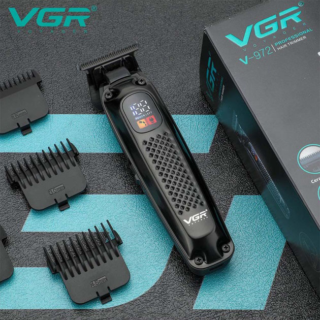 Машинка для стрижки волос триммер VGR V-972 профессиональная с насадками аккумуляторная USB