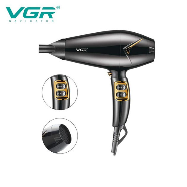 Мощный электрический профессиональный фен для волос VGR V-423 1800-2200W, Женский фен для волос