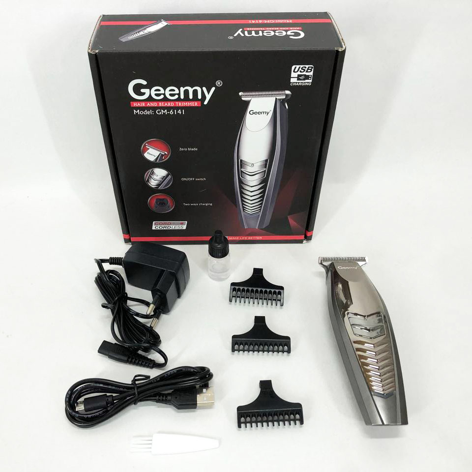 Машинка для стрижки GEMEI GM-6141, подстригательная машинка, профессиональная электробритва
