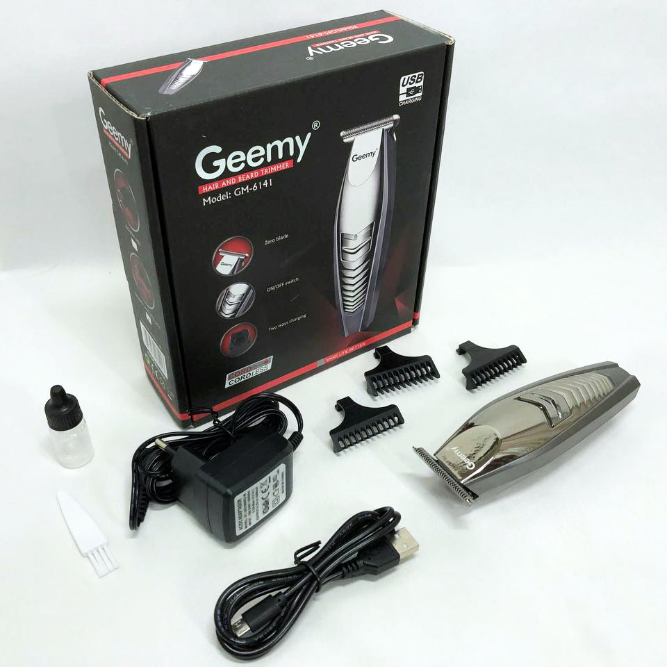 Машинка для стрижки GEMEI GM-6141, подстригательная машинка, профессиональная электробритва