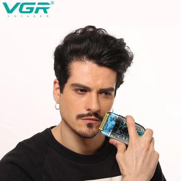 Аккумуляторная мужская электробритва VGR V-352 для бритья бороды и усов шейвер для идеальной гладкости