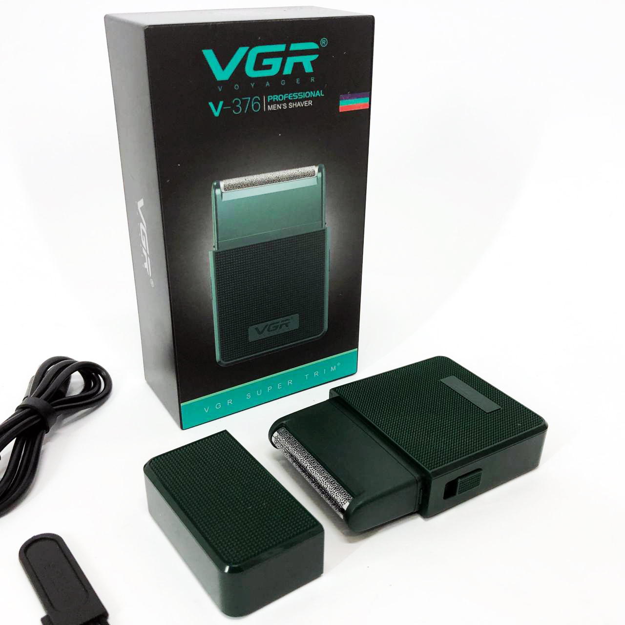 Электробритва VGR V-376 GREEN шейвер, Профессиональный шейвер-электробритва, Портативная бритва