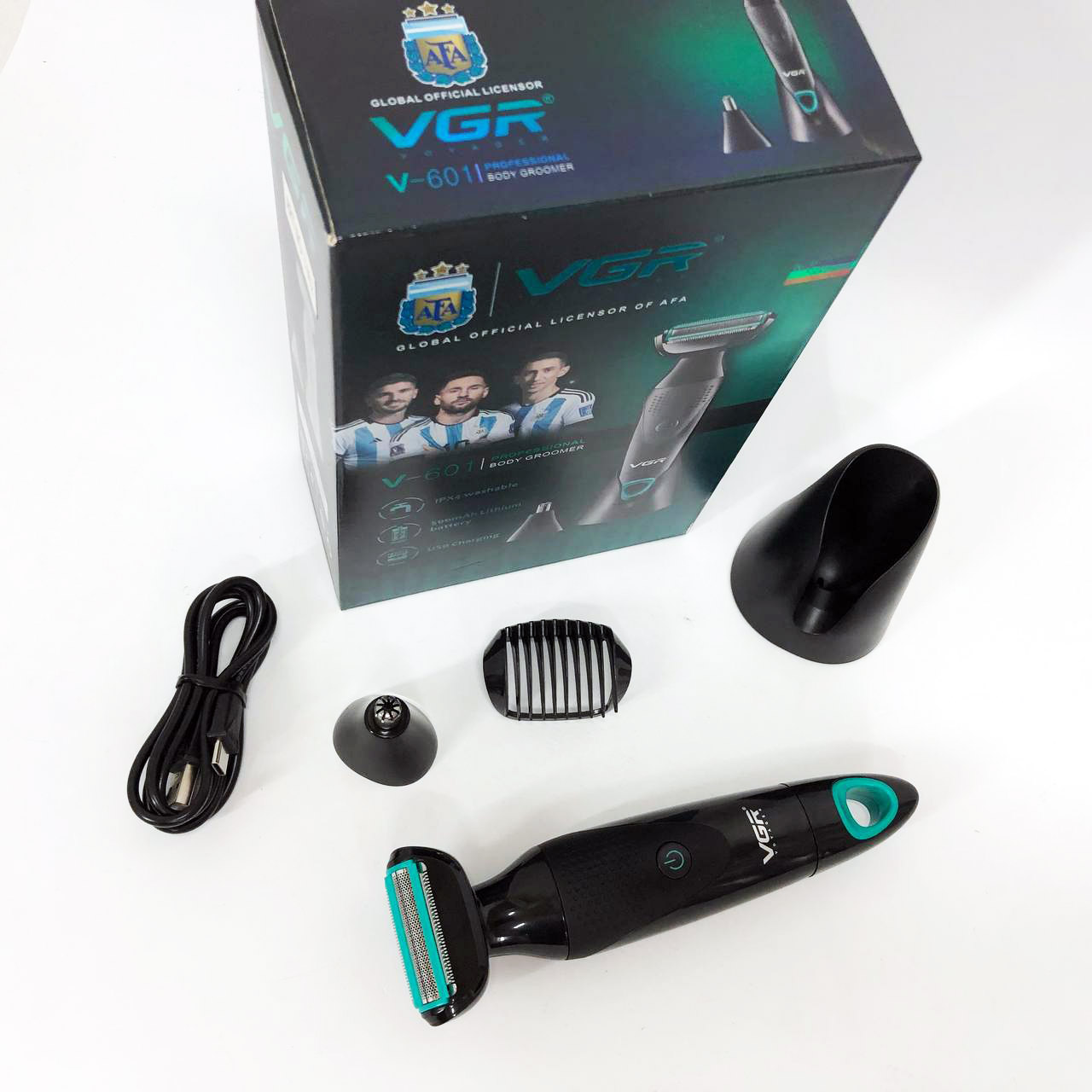 Акумуляторна электробритва для стрижки VGR V-601 от USB бритва электрическая с насадками профессиональная