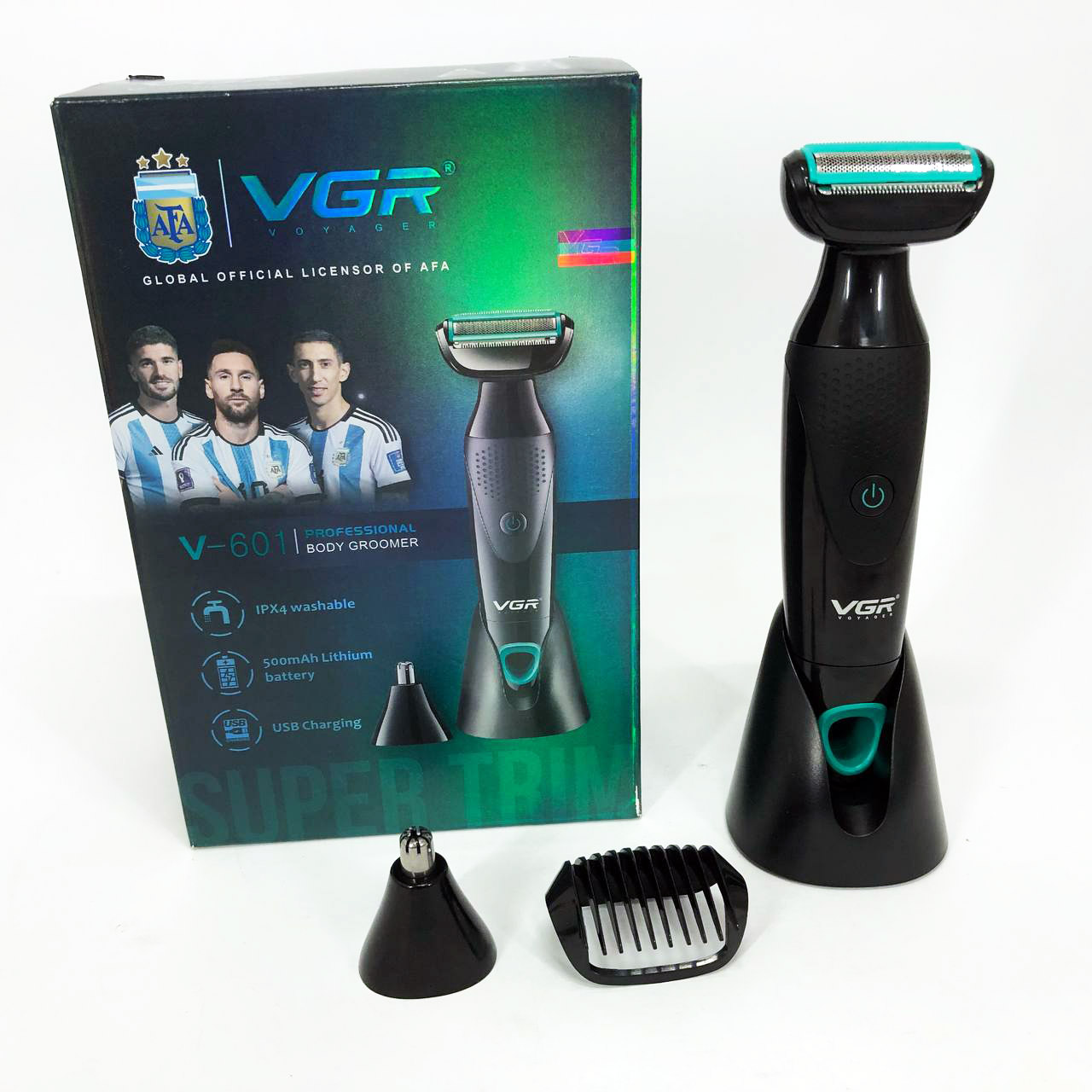 Акумуляторна электробритва для стрижки VGR V-601 от USB бритва электрическая с насадками профессиональная