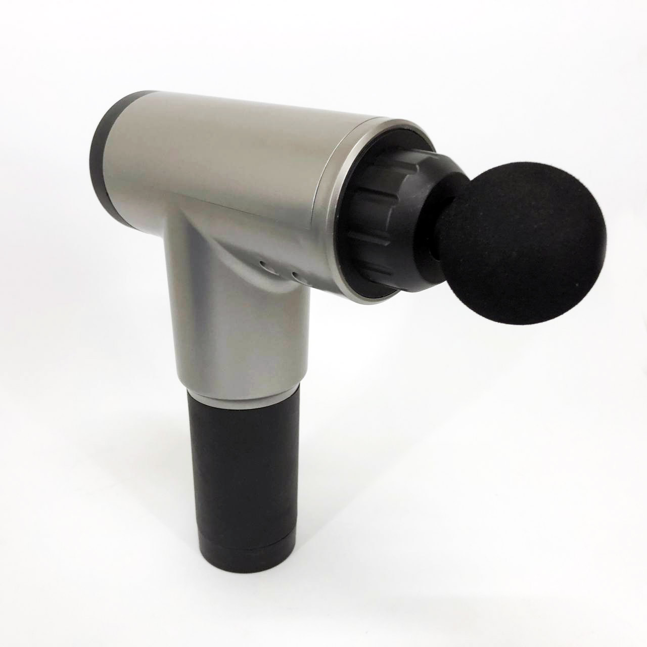 Аккумуляторный массажер Fascial Gun KH-320 портативный ручной ударный мышечный пистолет 4 насадки серый