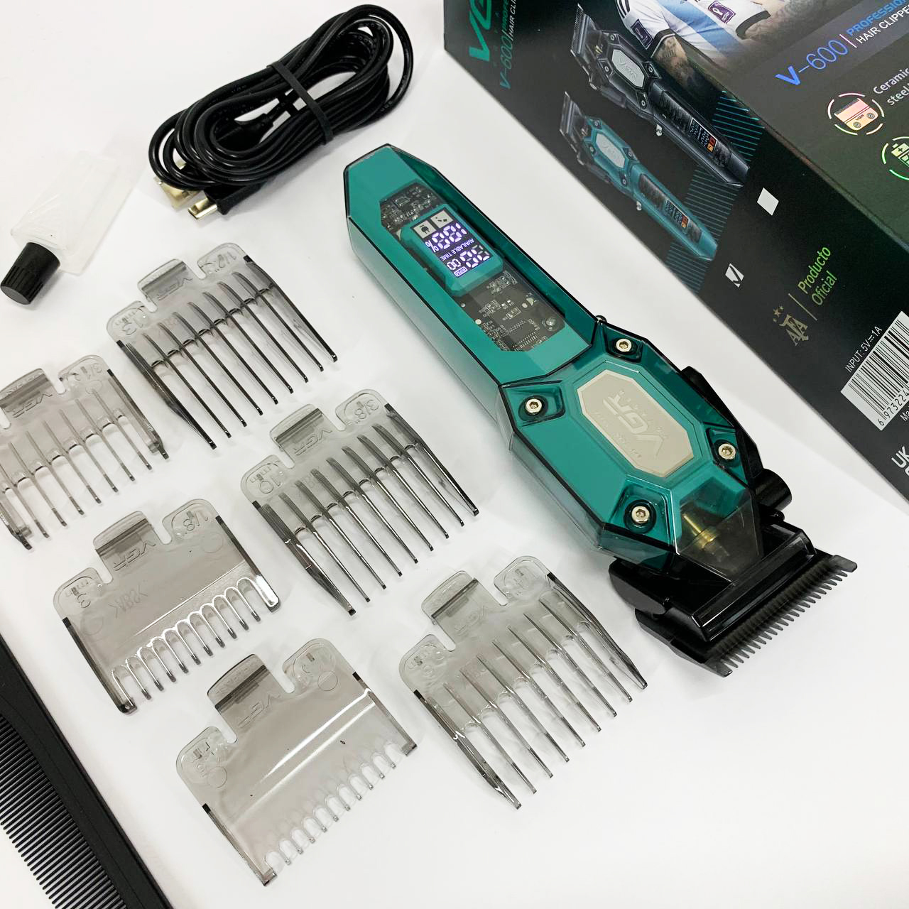 Аккумуляторная машинка для стрижки VGR V-600. Цвет: зеленый