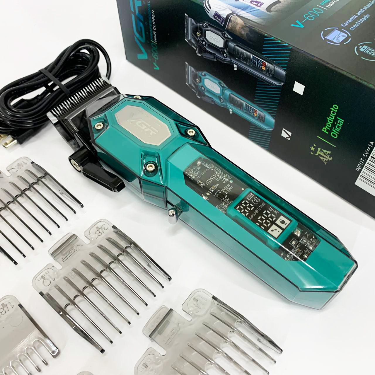 Аккумуляторная машинка для стрижки VGR V-600. Цвет: зеленый