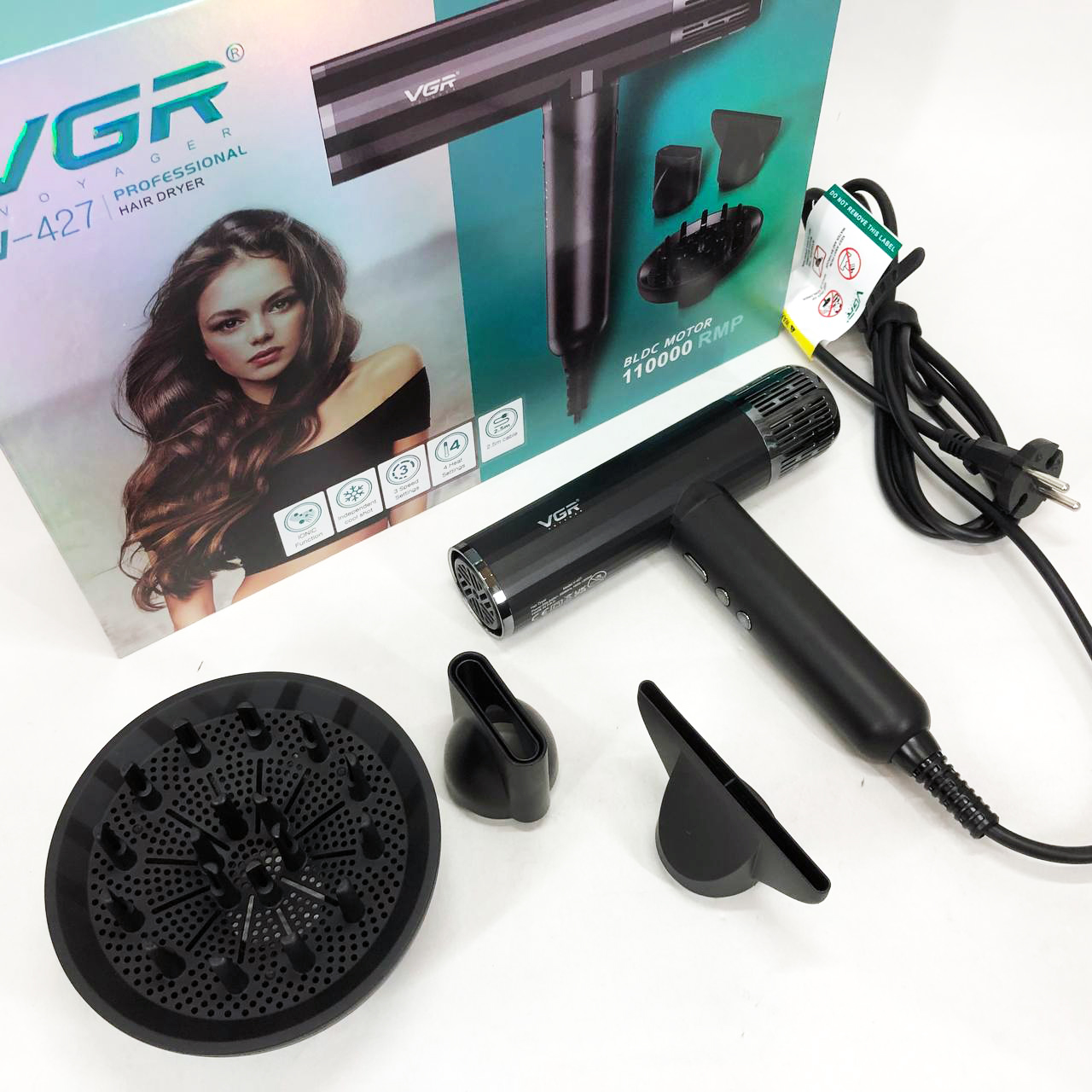 Профессиональный фен для волос VGR V-427 1900 Вт