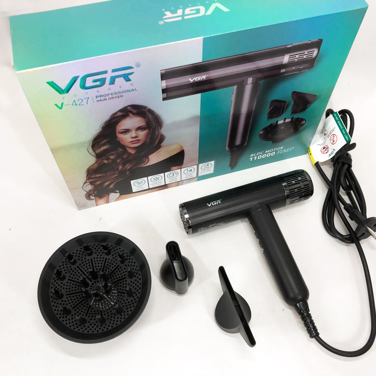 Профессиональный фен для волос VGR V-427 1900 Вт