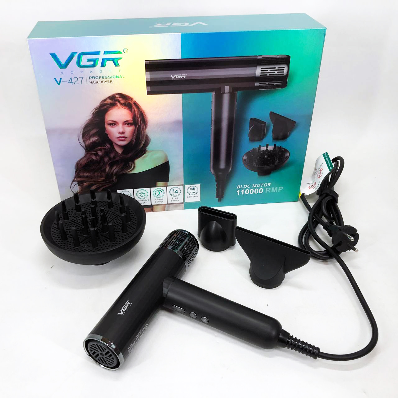 Профессиональный фен для волос VGR V-427 1900 Вт