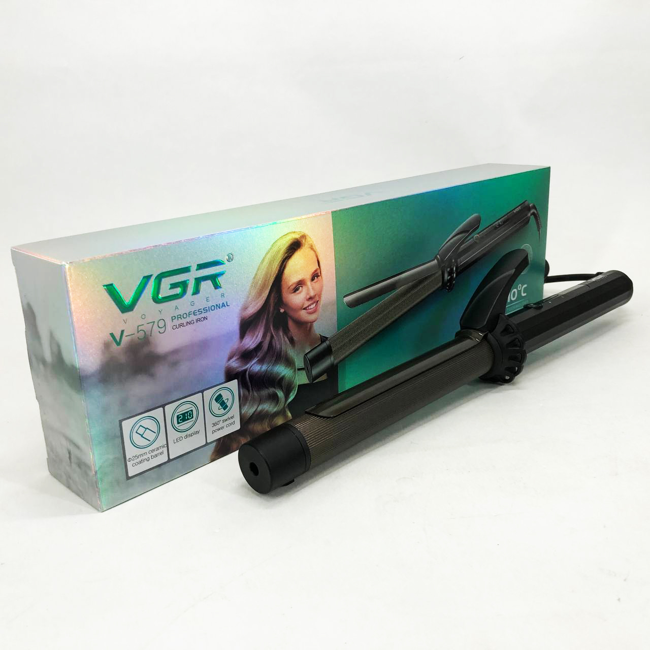 Плойка VGR V-579, температура от 130 до 210 °C, керамика