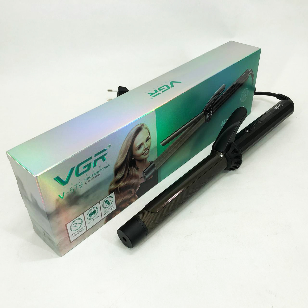 Плойка VGR V-579, температура от 130 до 210 °C, керамика