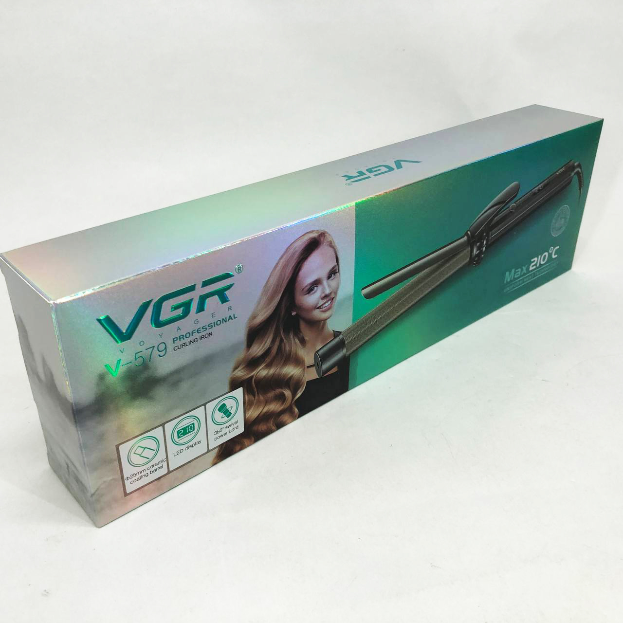 Плойка VGR V-579, температура от 130 до 210 °C, керамика
