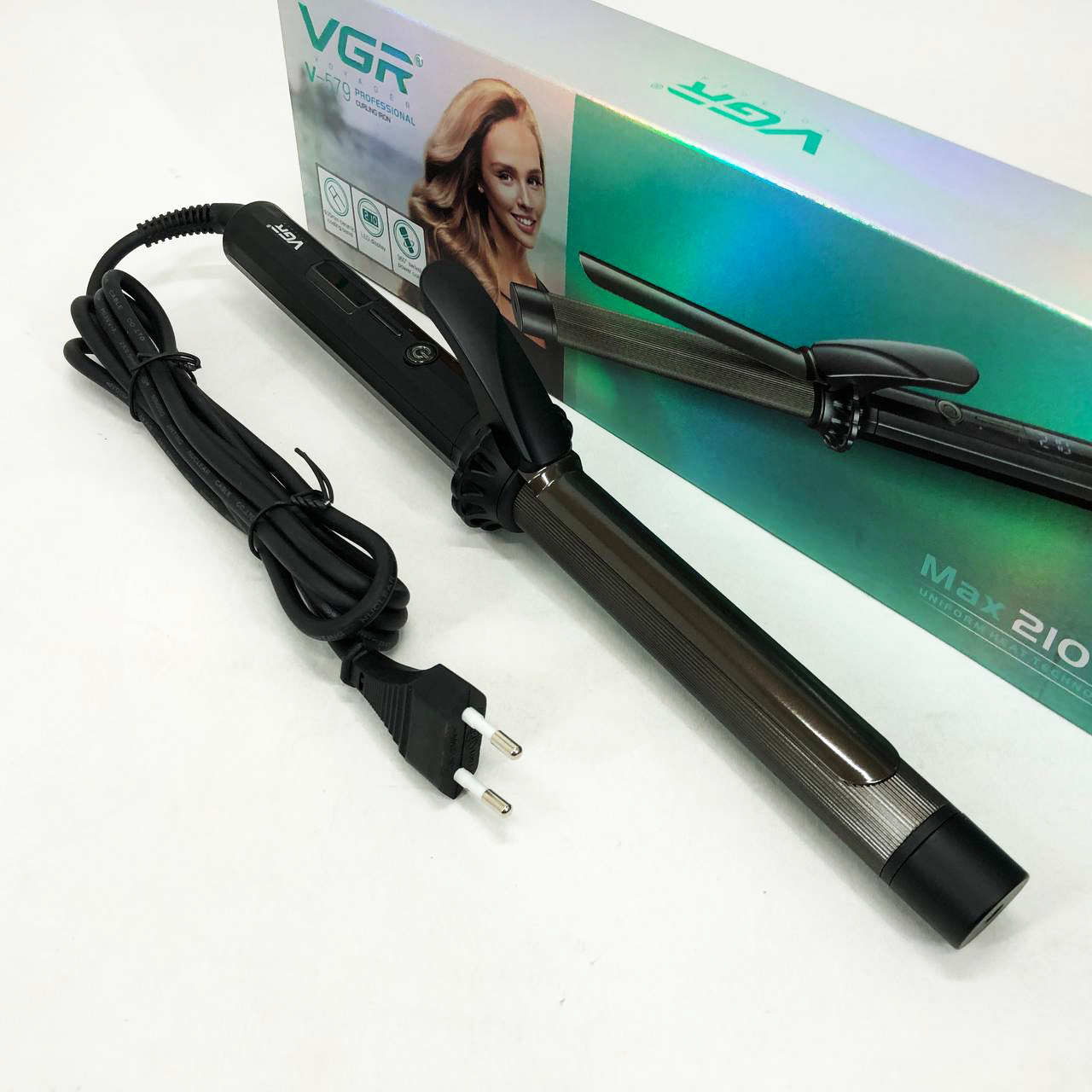 Плойка VGR V-579, температура от 130 до 210 °C, керамика