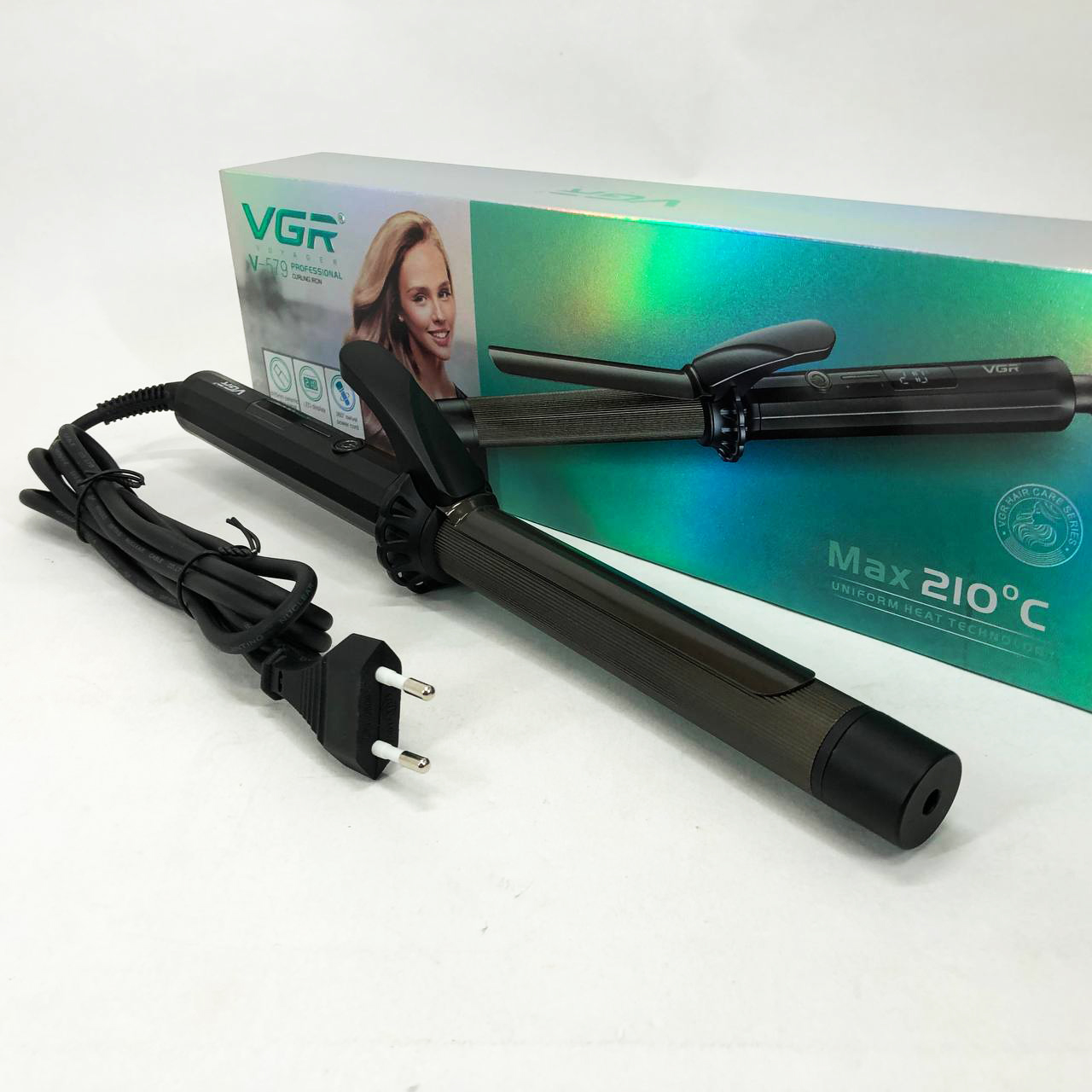 Плойка VGR V-579, температура от 130 до 210 °C, керамика