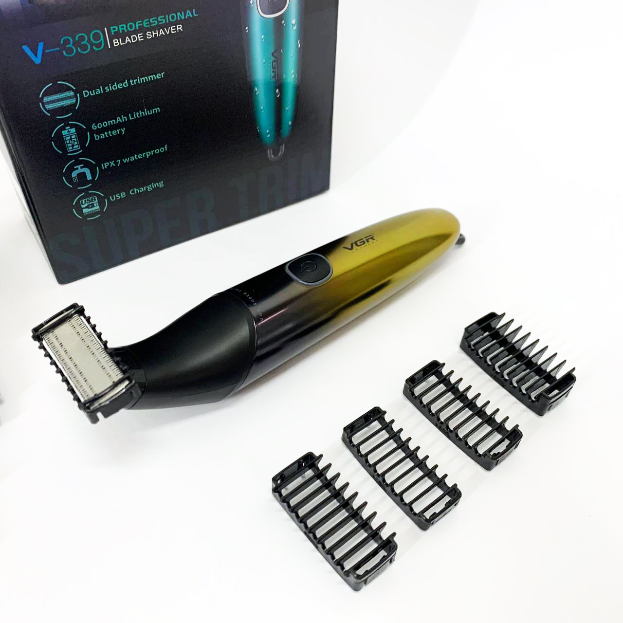Бритва-триммер для стрижки бороды и усов VGR V-339 GOLD