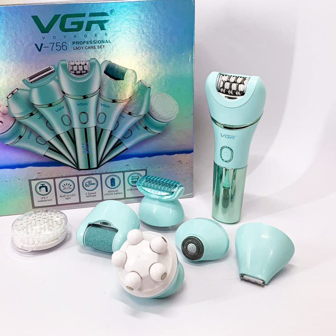 Эпилятор VGR V-756 GREEN 7 в 1
