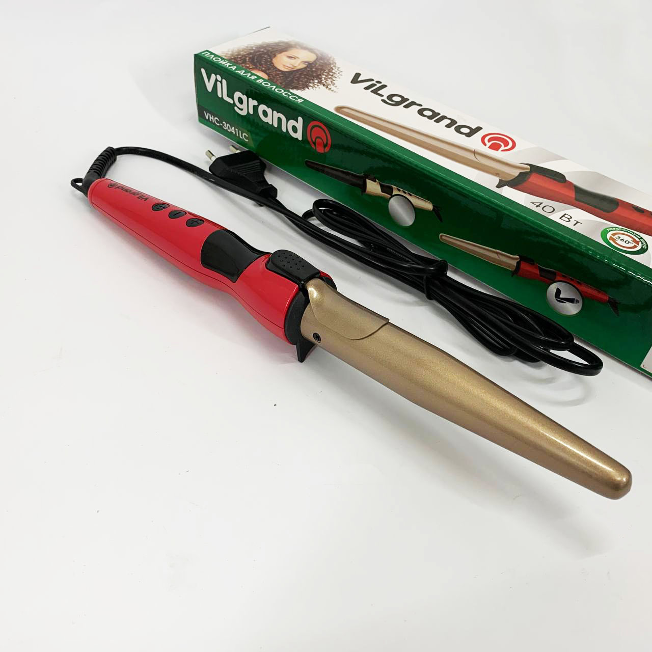 Плойка конусная ViLgrand VHC-3041LC. Цвет: красный