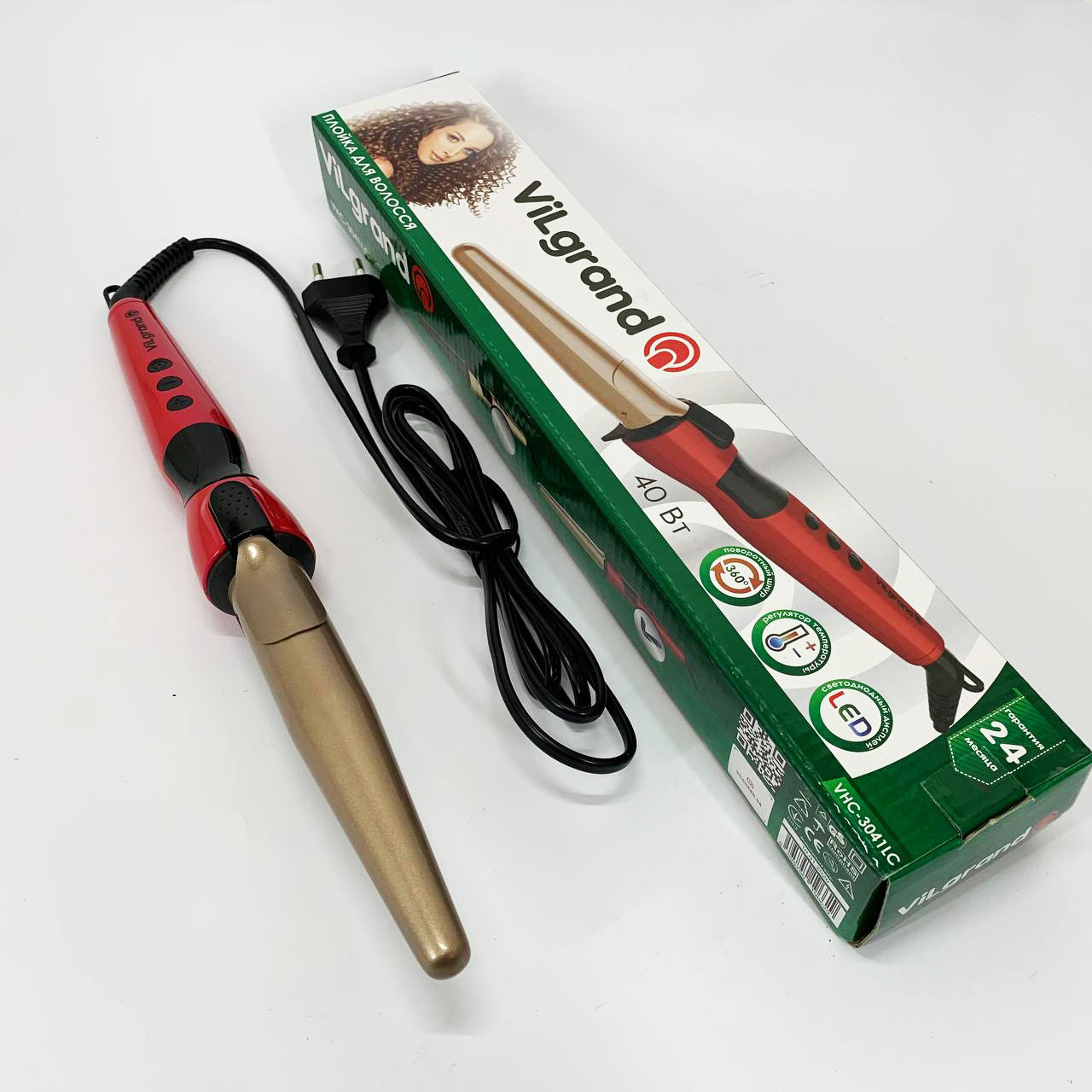 Плойка конусная ViLgrand VHC-3041LC. Цвет: красный