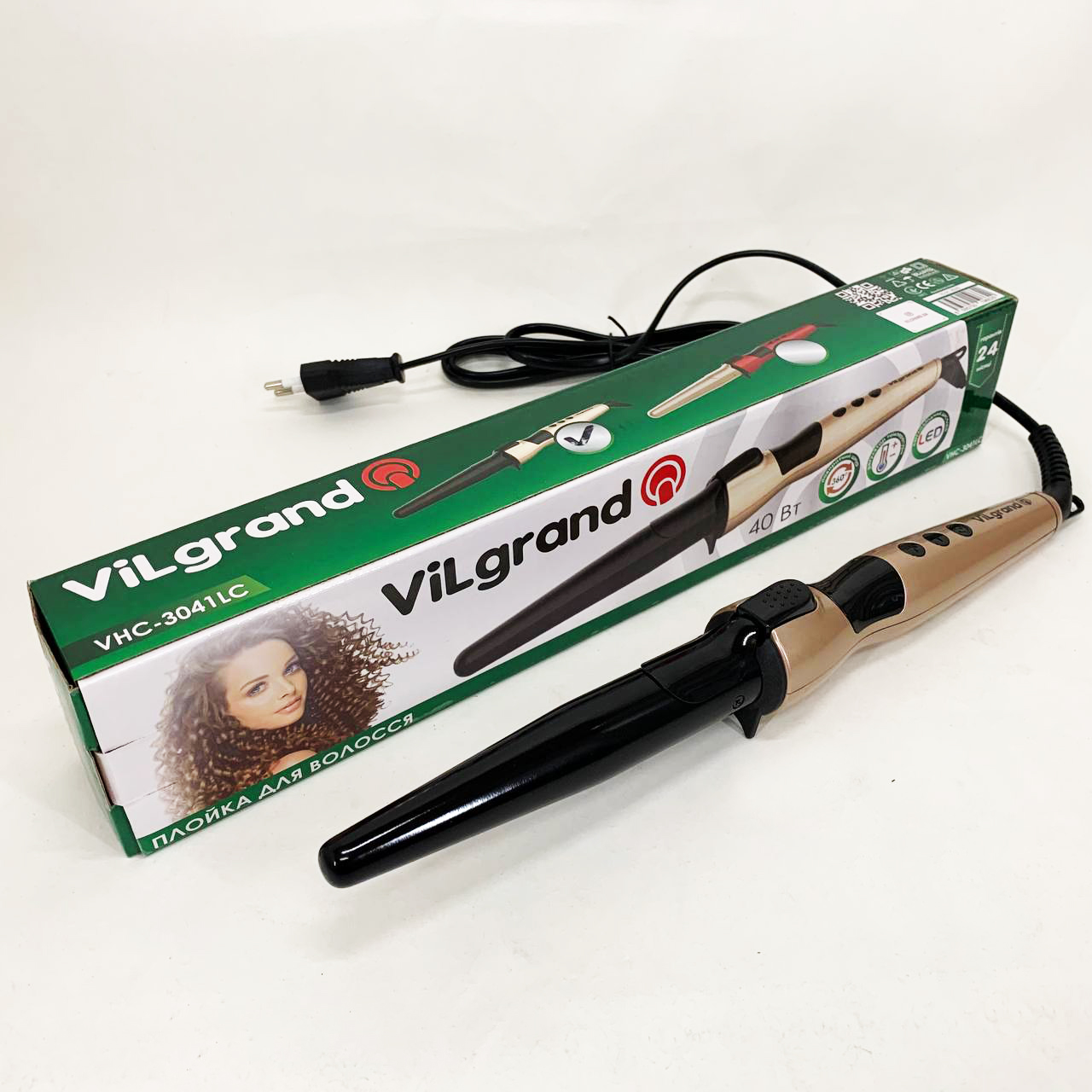 Плойка конусная ViLgrand VHC-3041LC. Цвет: золотой