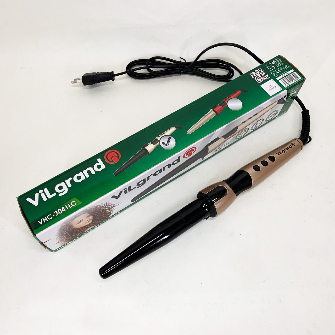Плойка конусная ViLgrand VHC-3041LC. Цвет: золотой