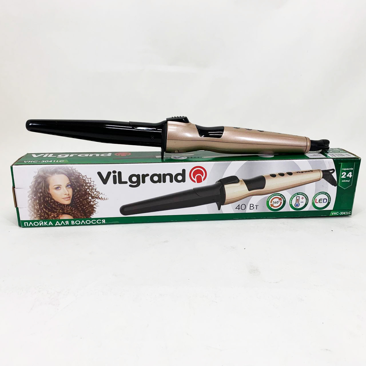 Плойка конусная ViLgrand VHC-3041LC. Цвет: золотой