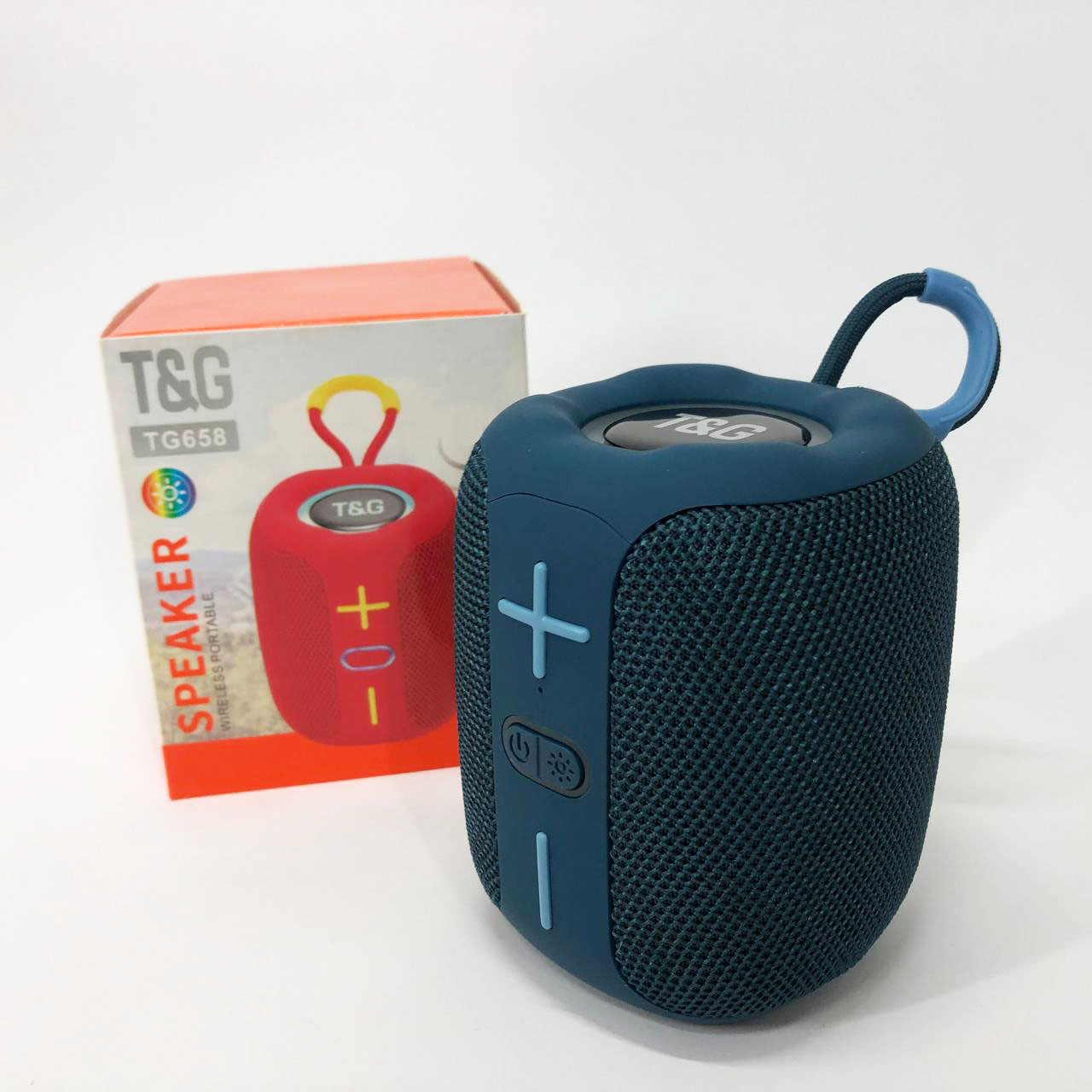Портативная Bluetooth колонка TG658 8W с RGB подсветкой, аккумуляторная переносная колонка. Цвет: синий