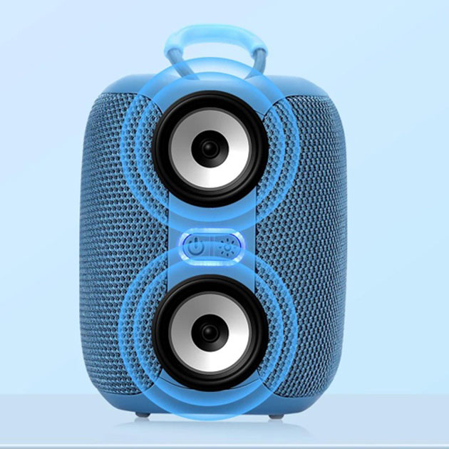 Портативная Bluetooth колонка TG658 8W с RGB подсветкой, аккумуляторная переносная колонка. Цвет: синий
