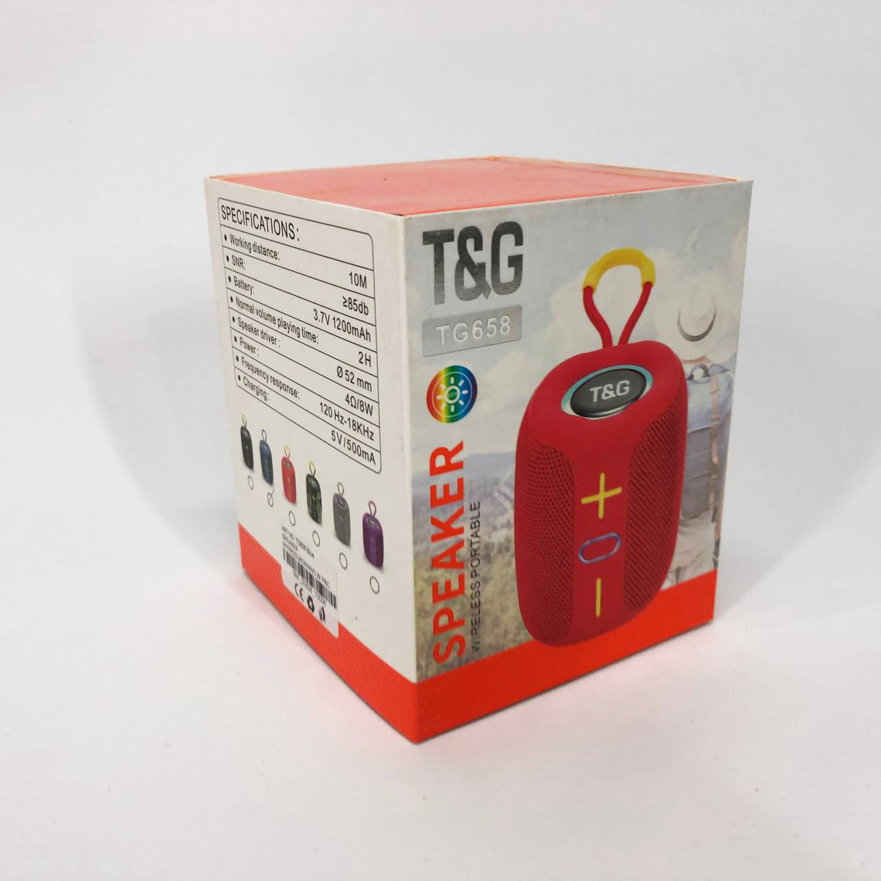 Портативная Bluetooth колонка TG658 8W с RGB подсветкой, аккумуляторная переносная колонка. Цвет: синий