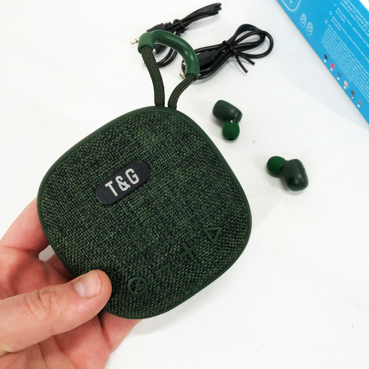Колонка-Bluetooth с наушниками TG813. Цвет: зеленый