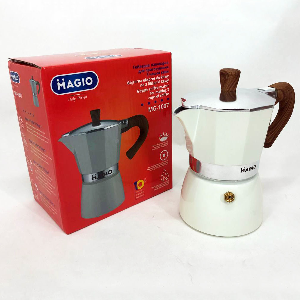 Гейзерная кофеварка Magio MG-1007 150 мл, гейзерная кофеварка из нержавейки, кофеварка для дома