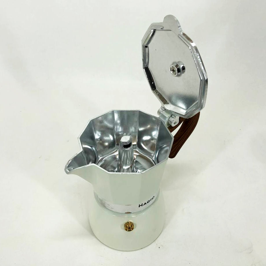 Гейзерная кофеварка Magio MG-1007 150 мл, гейзерная кофеварка из нержавейки, кофеварка для дома