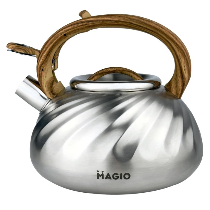 Чайник Magio MG-1194 3 л со свистком, чайник со свистком для индукционной плиты, чайник газовый