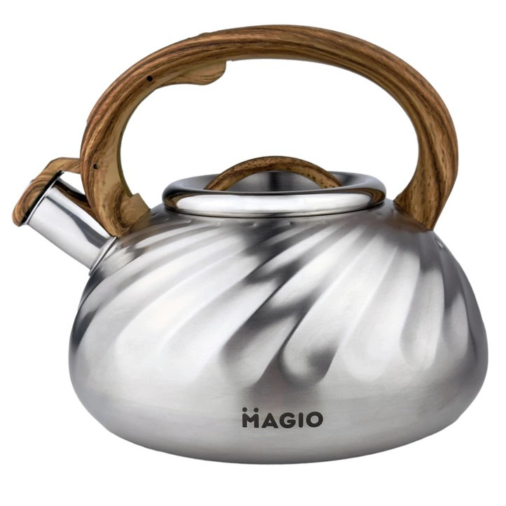 Чайник Magio MG-1194 3 л со свистком, чайник со свистком для индукционной плиты, чайник газовый