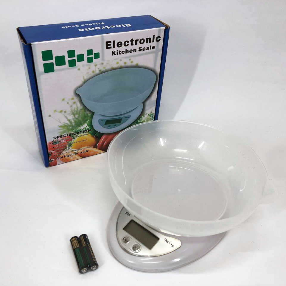 Весы кухонные электронные B05A 1г до 5кг чаша, кухонные весы для кондитера, для взвешивания продуктов