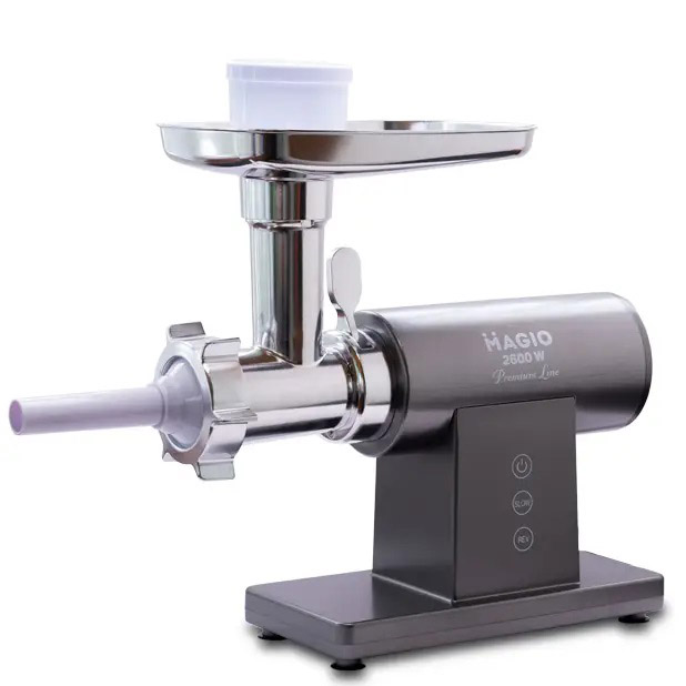 Мясорубка MAGIO MG-271 Premium Line, Электрическая мясорубка с насадками, Электромясорубка для шинковки