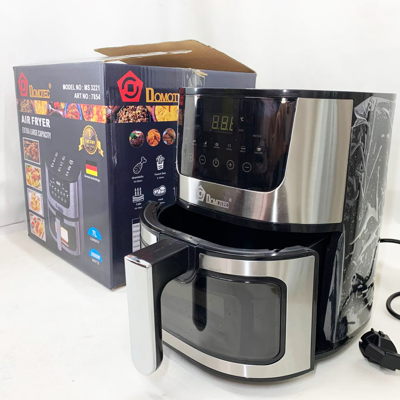 Аэрофритюрница для жарки без масла Domotec MS-3221 3500W 7 л