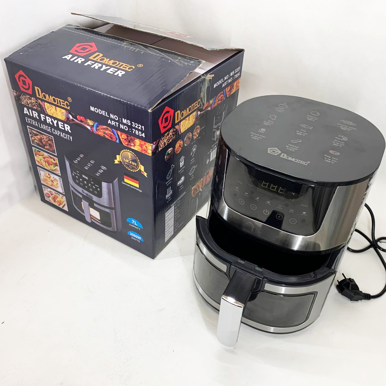 Аэрофритюрница для жарки без масла Domotec MS-3221 3500W 7 л