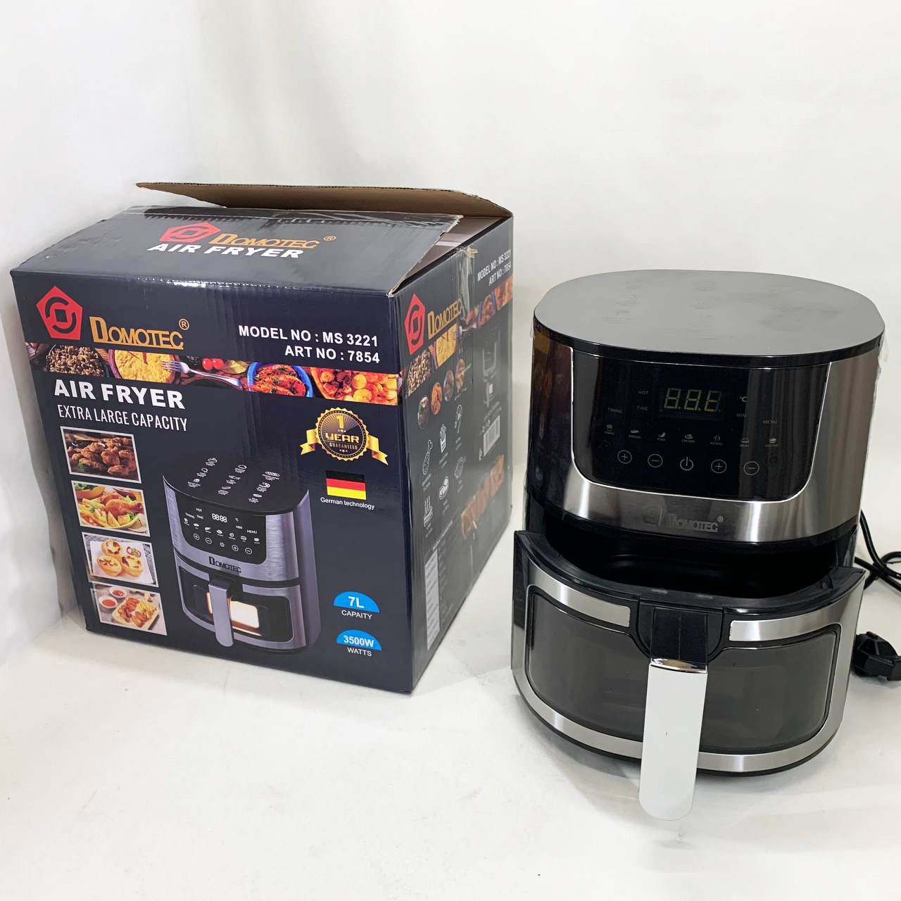 Аэрофритюрница для жарки без масла Domotec MS-3221 3500W 7 л