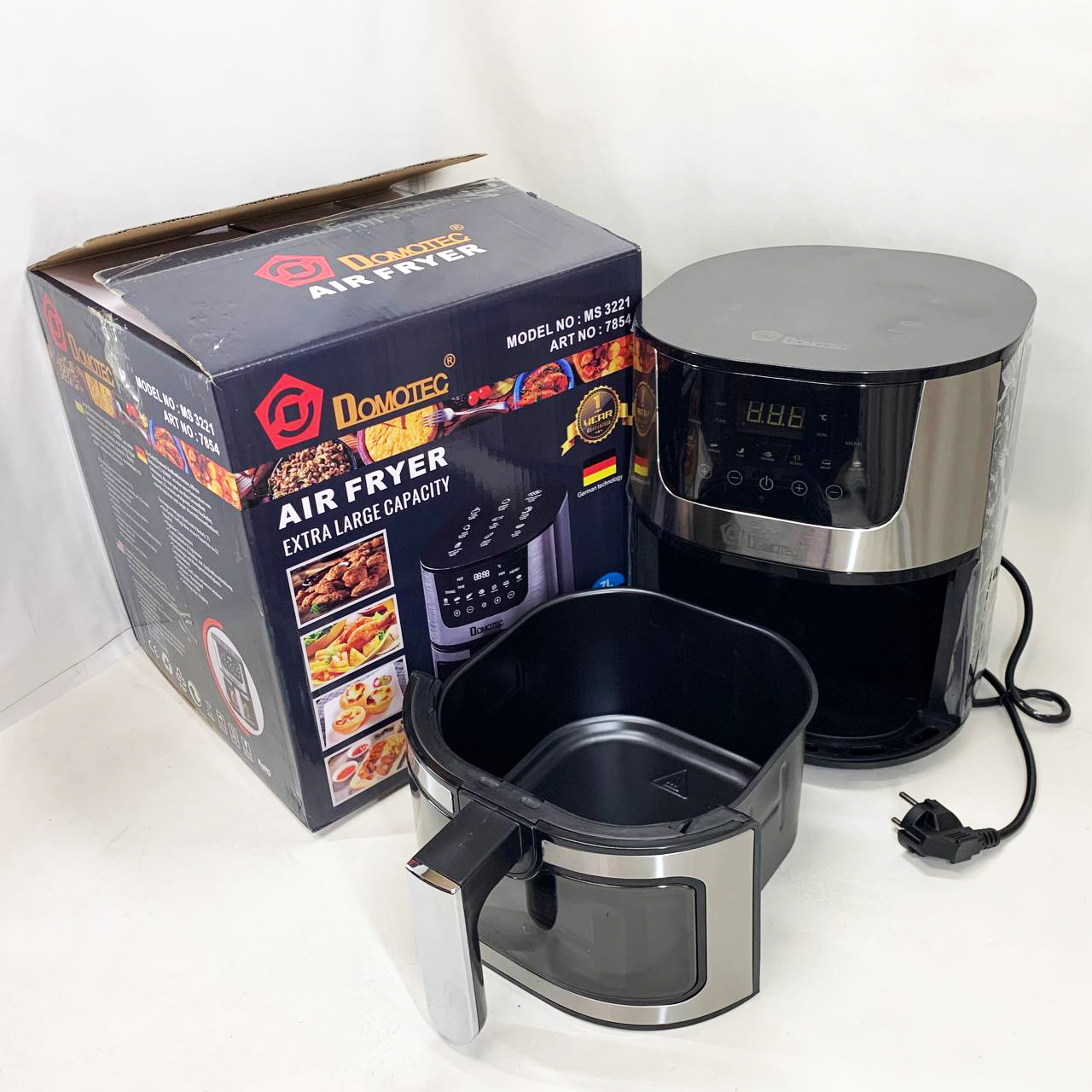 Аэрофритюрница для жарки без масла Domotec MS-3221 3500W 7 л