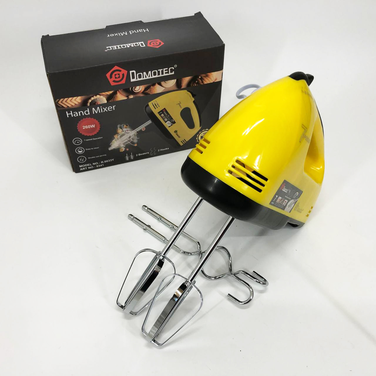 Миксер DOMOTEC R6633Y, Миксер для приготовления крема, Миксер удобный ручной, Миксер блендер ручной