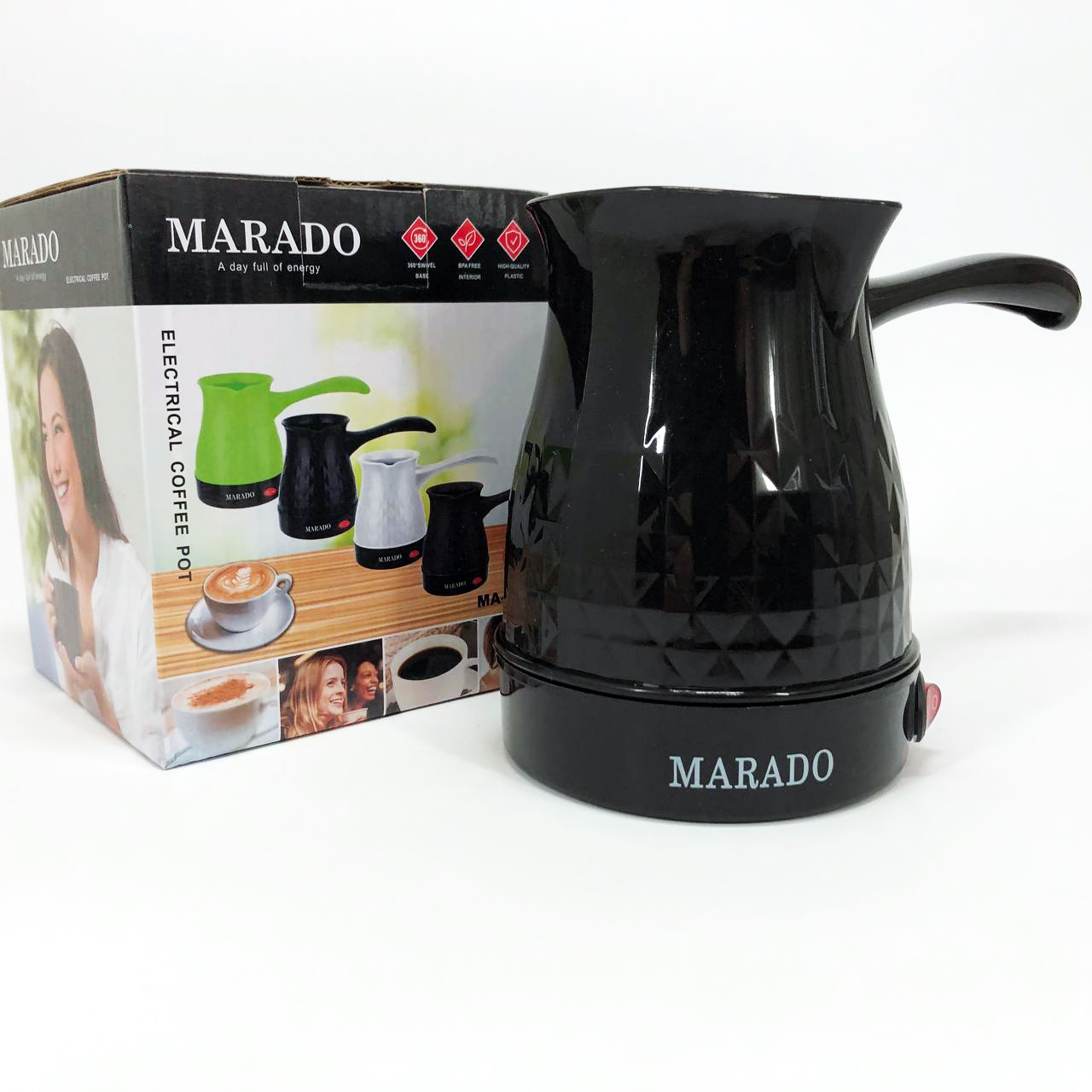 Электрическая турка для кофе Marado MA-1625, Турка для заварного кофе для приготовлени кофе. Цвет: черный