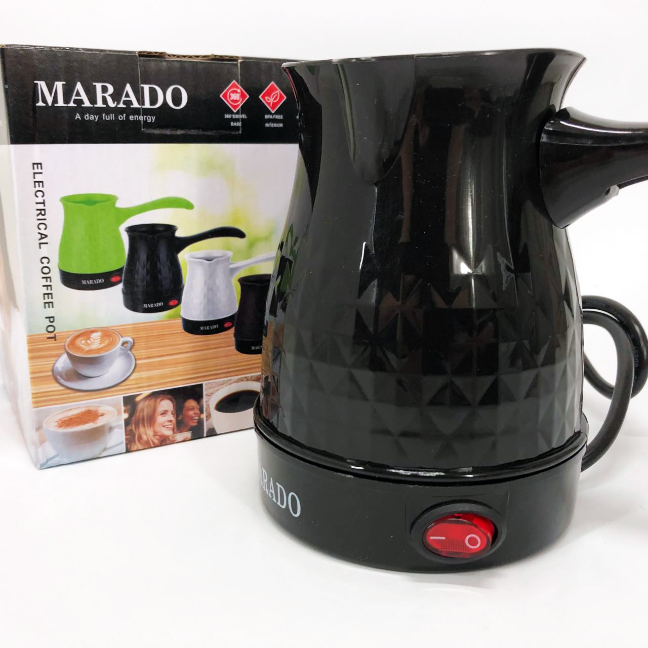 Электрическая турка для кофе Marado MA-1625, Турка для заварного кофе для приготовлени кофе. Цвет: черный
