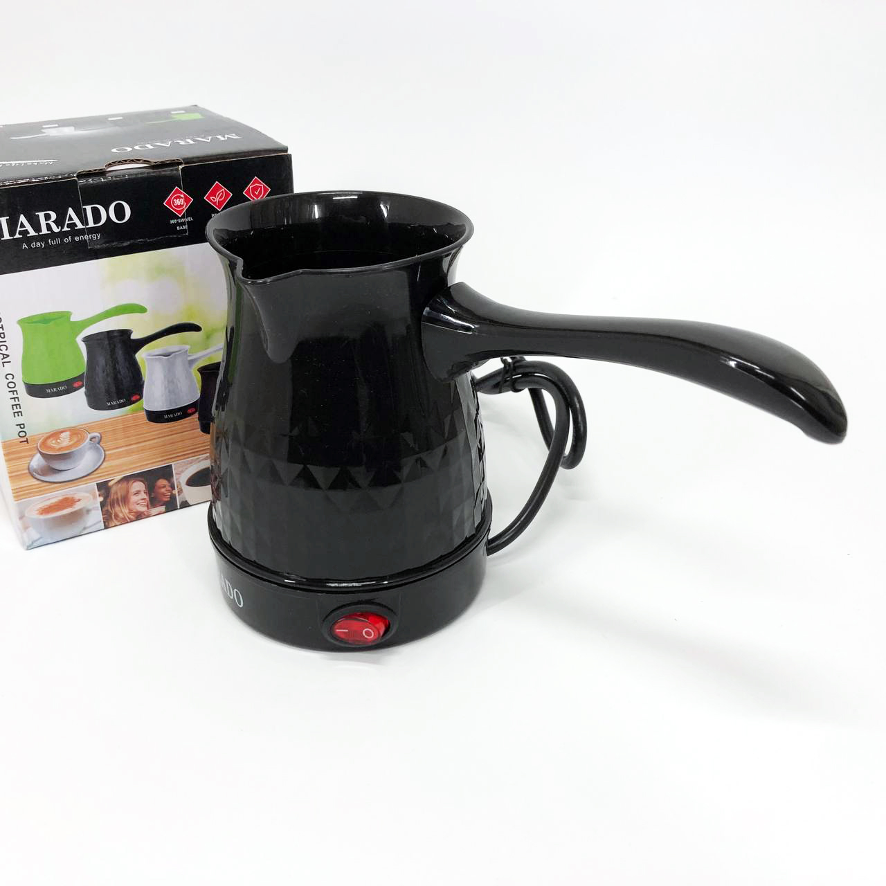 Электрическая турка для кофе Marado MA-1625, Турка для заварного кофе для приготовлени кофе. Цвет: черный