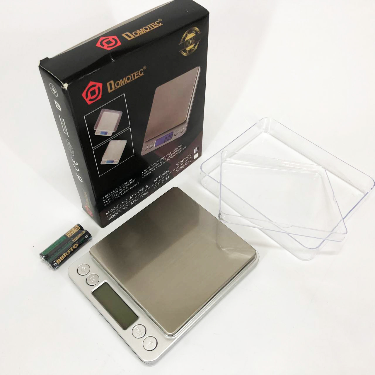 Весы ювелирные Domotec MS-1729B электронные с 2-мя чашами 0,01-500 гр, Карманные весы для золота