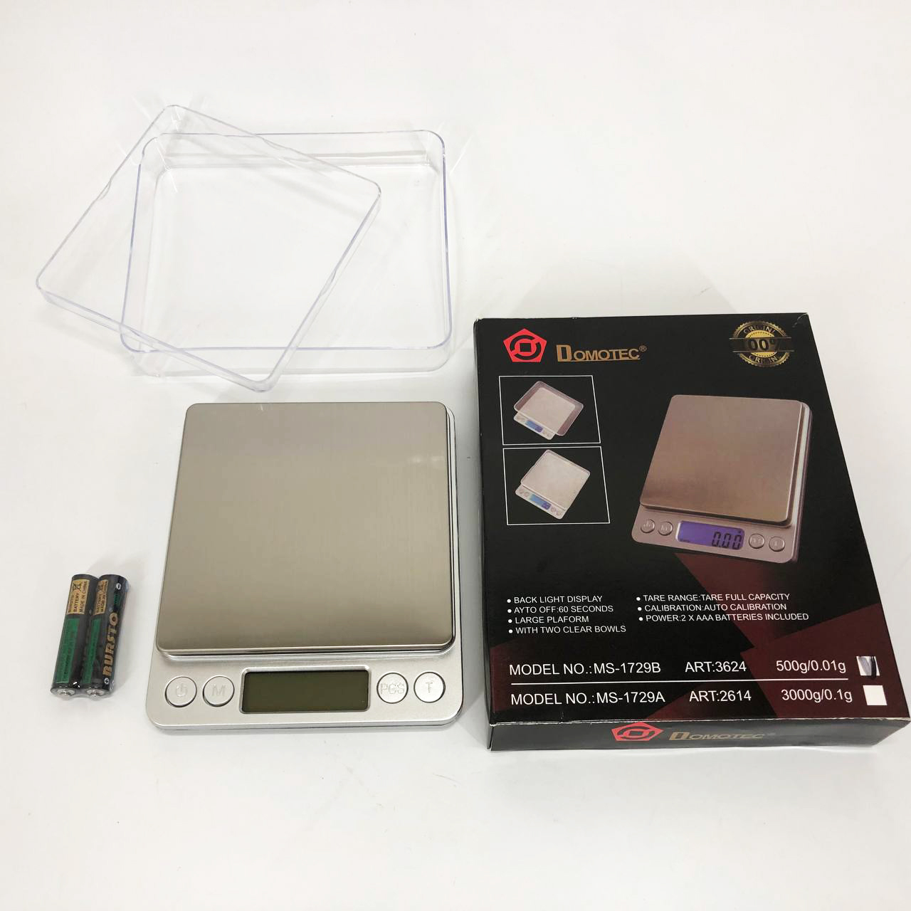 Весы ювелирные Domotec MS-1729B электронные с 2-мя чашами 0,01-500 гр, Карманные весы для золота